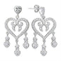 6X278 - High-Polished 925 Sterling Silver Earrings with AAA Grade CZ