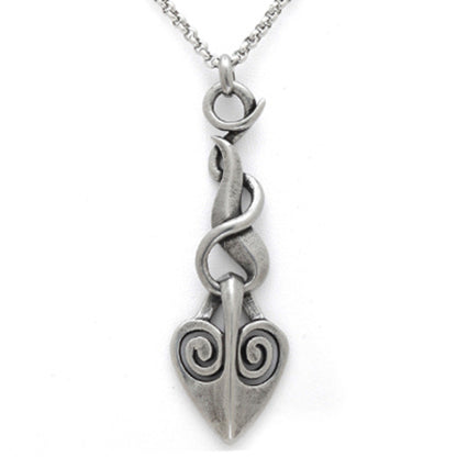 IPyro - flames and dangling heart necklace