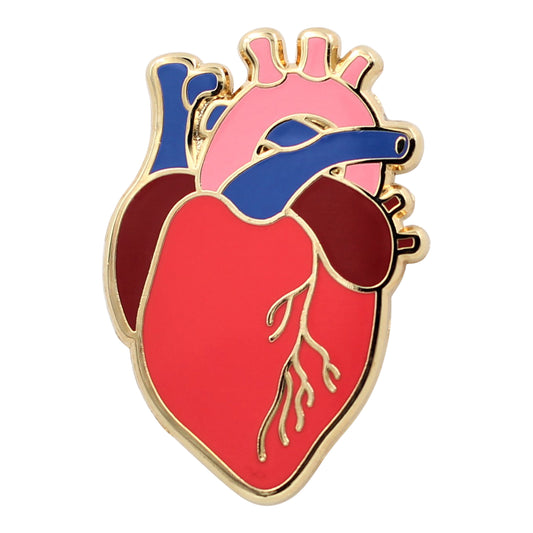 Anatomical Heart Pin - Realistic Heart Enamel Pin